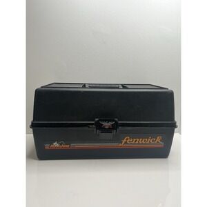 Vintage Fenwick Moonshine 1803 Tackle Box 3 Tray Built-In Ruler Made in USA